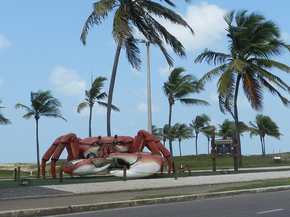 Monumento do caranguejo gigante na Passarela do Caranguejo, em Aracaju
